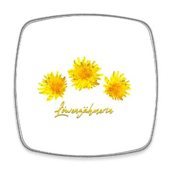 Löwenzahn Pusteblume Löwenzähmer Löwe - Viereckiger Kühlschrankmagnet - Weiß - Vorne