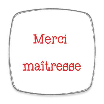 THANK YOU. MISTRESS. MASTER. THANK YOU MISTRESS. MASTER - Square fridge magnet - white - Front