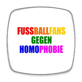 fans gegen homophobie - Viereckiger Kühlschrankmagnet - Weiß - Vorne
