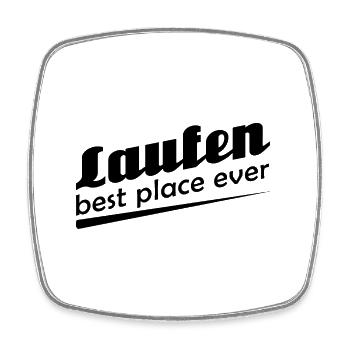 Laufen - Stadt best place ever - Viereckiger Kühlschrankmagnet - Weiß - Vorne