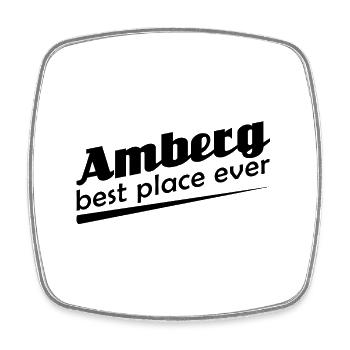 Amberg - Stadt best place ever - Viereckiger Kühlschrankmagnet - Weiß - Vorne