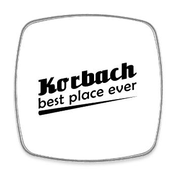 Korbach - Stadt best place ever - Viereckiger Kühlschrankmagnet - Weiß - Vorne