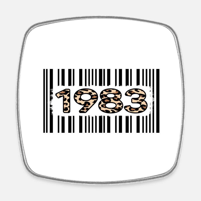 1983 anniversaire anniversaire léopard limité - Magnet carré - blanc