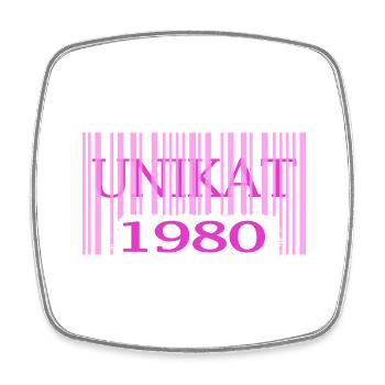 1980 geburtstag seltenes unikat rosa barcode - Viereckiger Kühlschrankmagnet - Weiß - Vorne