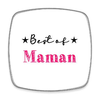 MAMAN,FÊTE DES MÈRES,BONNE FÊTE MAMAN,MERE - Magnet carré - blanc - Devant