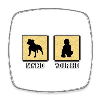Your Kid My Kid - Square fridge magnet - white - Front