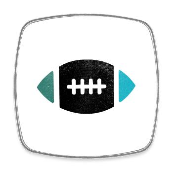Rugby Rugby ball for real rugby players - Square fridge magnet - white - Front
