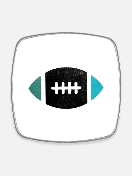 Rugby Rugby ballon pour les vrais joueurs de rugby - Magnet carré - blanc