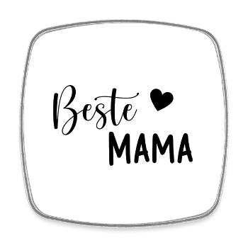 Beste Mama Geschenkidee - Viereckiger Kühlschrankmagnet - Weiß - Vorne