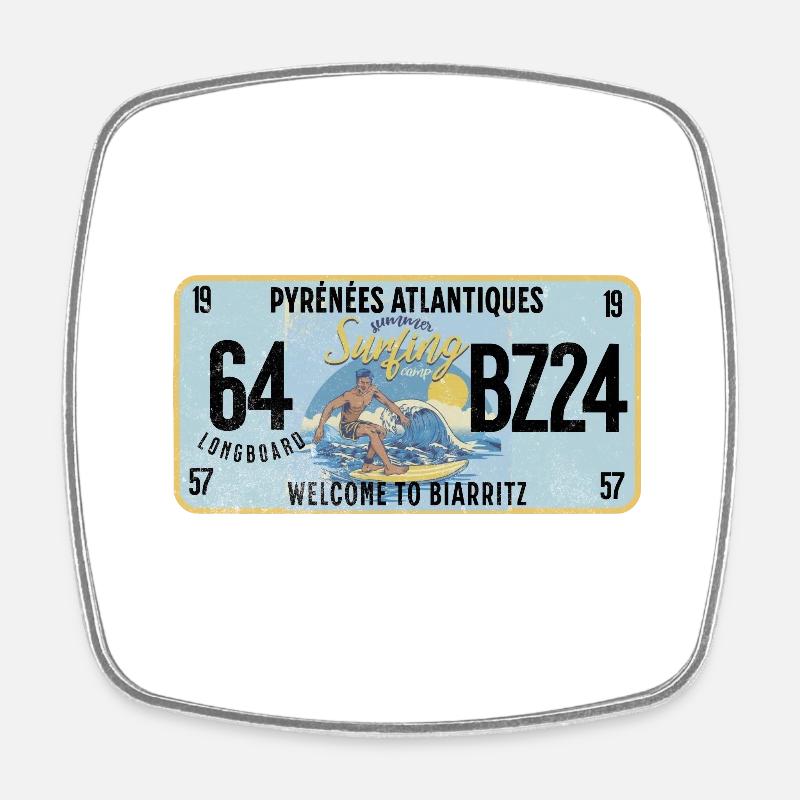 Welcome to Biarritz - Magnet carré - blanc