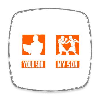 Boxen Mein Sohn Dein Sohn - Viereckiger Kühlschrankmagnet - Weiß - Vorne