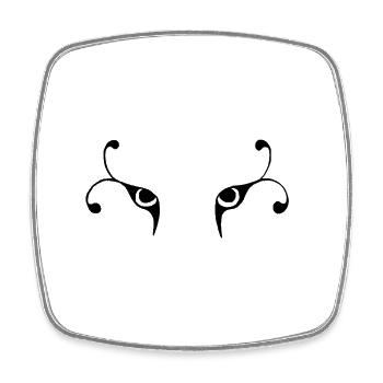 Mystic Gaze - Square fridge magnet - white - Front