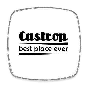 Castrop - Stadt best place ever - Viereckiger Kühlschrankmagnet - Weiß - Vorne