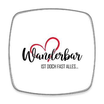 bergwandern wanderbar servus alpin gipfel - Viereckiger Kühlschrankmagnet - Weiß - Vorne