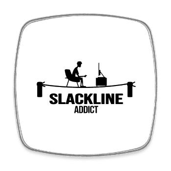 slackline slacken seilakrobat seilartist balance - Viereckiger Kühlschrankmagnet - Weiß - Vorne