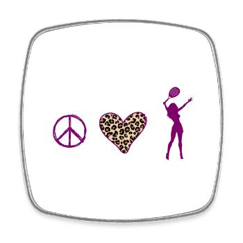 Padel Padeltennis padel-girl - Square fridge magnet - white - Front