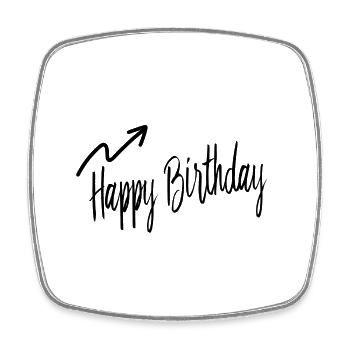 ALLES GUTE ZUM GEBURTSTAG. ALLES GUTE ZUM GEBURTSTAG. JAHRESTAG. - Viereckiger Kühlschrankmagnet - Weiß - Vorne