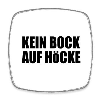 kein bock auf höcke - Viereckiger Kühlschrankmagnet - Weiß - Vorne