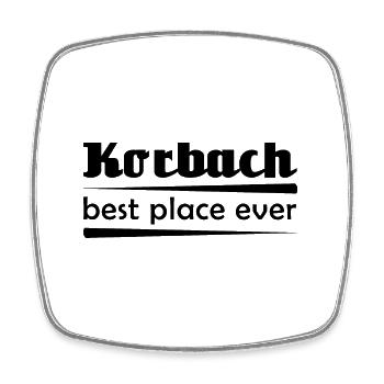 Korbach - Stadt best place ever - Viereckiger Kühlschrankmagnet - Weiß - Vorne