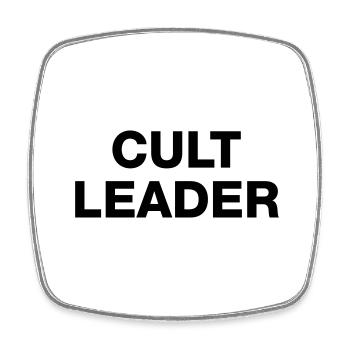 CULT LEADER - Square fridge magnet - white - Front
