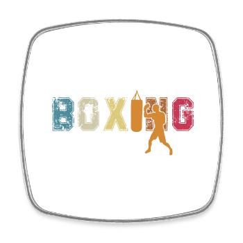 Boxen - Viereckiger Kühlschrankmagnet - Weiß - Vorne