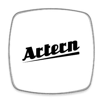 Artern - Textdesign mit Stadtnamen - Viereckiger Kühlschrankmagnet - Weiß - Vorne