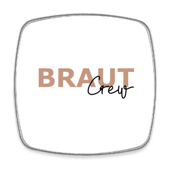 Braut Crew T-Shirt JGA, Junggesellenabschied - Viereckiger Kühlschrankmagnet - Weiß - Vorne