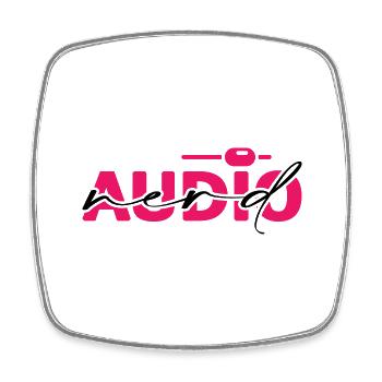 audio music-nerd minimal techno dj - Viereckiger Kühlschrankmagnet - Weiß - Vorne
