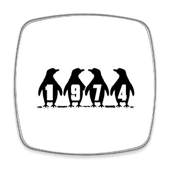 1973 Birthday Ice Baths Anniversary Winter Swimmers - Square fridge magnet - white - Front