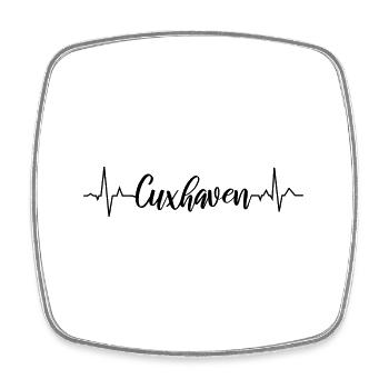 EKG Cuxhaven - Viereckiger Kühlschrankmagnet - Weiß - Vorne