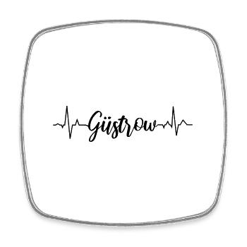 ECG Güstrow - Magnet carré - blanc - Devant