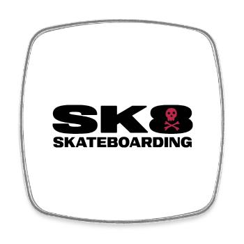 skater sk8 slateboard halfpipe skateboarder - Viereckiger Kühlschrankmagnet - Weiß - Vorne