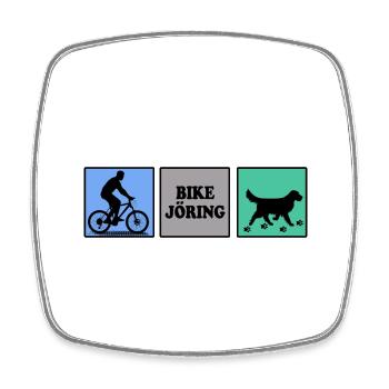 bikejöring fahrradfahren mit hund Hundesport - Viereckiger Kühlschrankmagnet - Weiß - Vorne