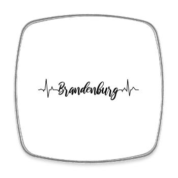 EKG Brandenburg - Viereckiger Kühlschrankmagnet - Weiß - Vorne