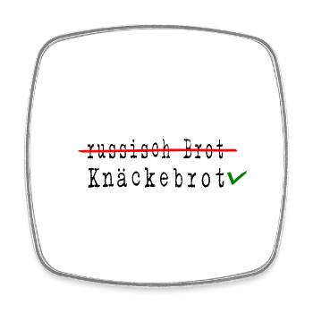 knäckebrot support UKRAINE slava ukraini "Boykott" - Viereckiger Kühlschrankmagnet - Weiß - Vorne