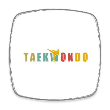 Taekwondo - Viereckiger Kühlschrankmagnet - Weiß - Vorne