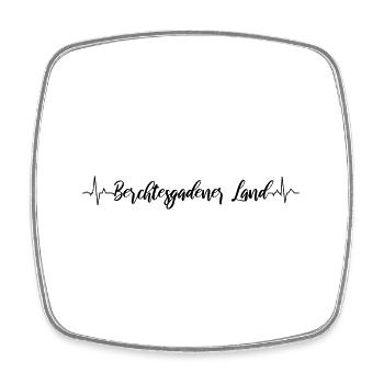 EKG Berchtesgadener Land - Viereckiger Kühlschrankmagnet - Weiß - Vorne