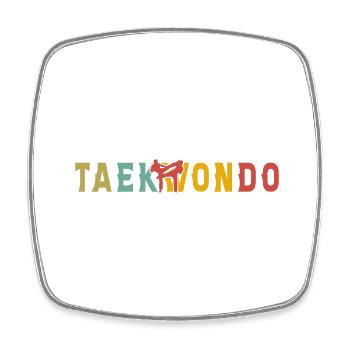 Taekwondo - Viereckiger Kühlschrankmagnet - Weiß - Vorne
