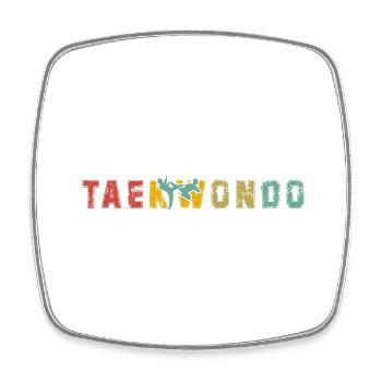 Taekwondo - Viereckiger Kühlschrankmagnet - Weiß - Vorne