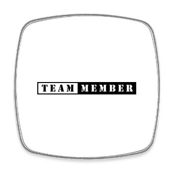 team member - Square fridge magnet - white - Front