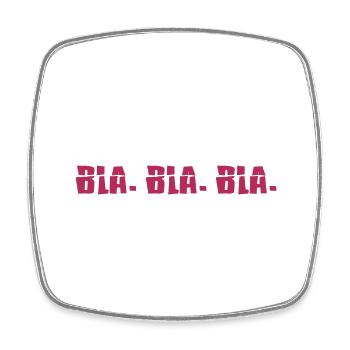Meme Cool Sayings "Bla Bla Bla" Real Life - Square fridge magnet - white - Front
