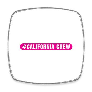 California Crew - Viereckiger Kühlschrankmagnet - Weiß - Vorne