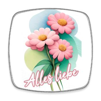 All the best bouquet bouquet - Square fridge magnet - white - Front