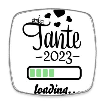 tante 2023 - Viereckiger Kühlschrankmagnet - Weiß - Vorne