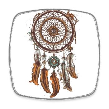 Traumfänger Free Spirit Boho Freizeit Design - Viereckiger Kühlschrankmagnet - Weiß - Vorne
