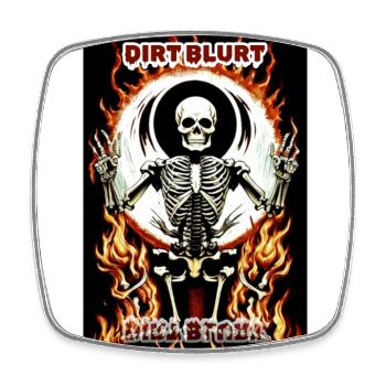 L’enfer skelly - Magnet carré - blanc - Devant