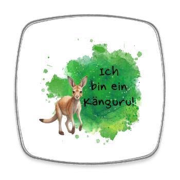 Ich bin ein Känguru! - Viereckiger Kühlschrankmagnet - Weiß - Vorne