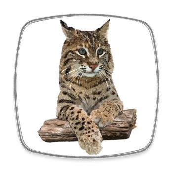 Lynx - Square fridge magnet - white - Front