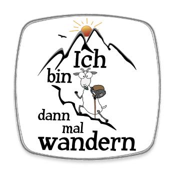 Wander Ziege - Viereckiger Kühlschrankmagnet - Weiß - Vorne