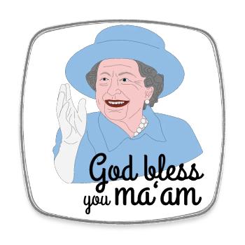 Commemoration of the death of Queen Elizabeth II - Square fridge magnet - white - Front